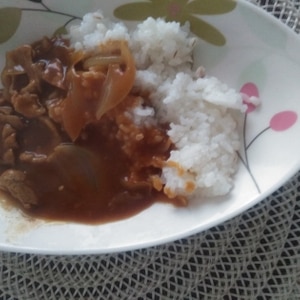 薄切り肉だけで簡単カレー